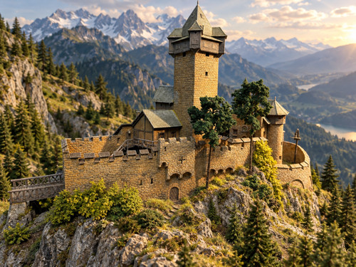 Diorama falkenstein castello - diorama,